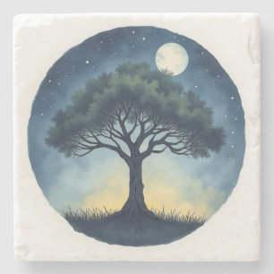 Tree of Life Stone Coaster