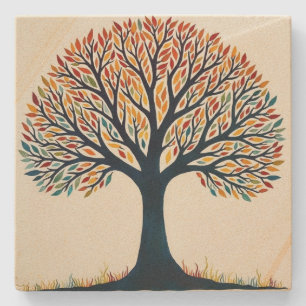 Tree of Life Stone Coaster