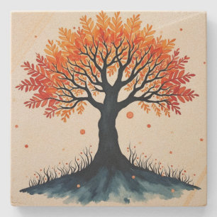 Tree of Life Stone Coaster