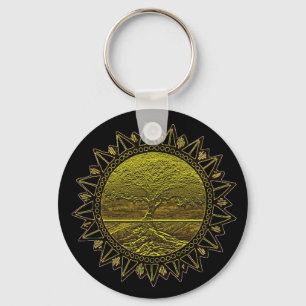 Tree of Life Sun Salutation Keychain
