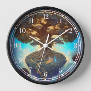 Tree Of Life Surreal Nature Art Clock