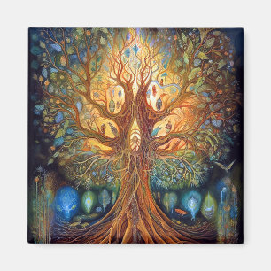 Tree Of Life Surreal Nature Art Magnet