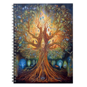 Tree Of Life Surreal Nature Art Notebook