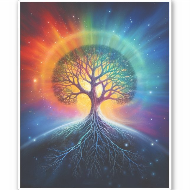 Tree Of Life Surreal Rainbow Art (Front)