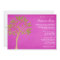 Tree of Life Swirls Pink Bat Mitzvah Invitations