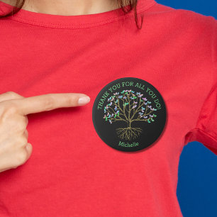 Tree of Life Thank You for All You Do Appreciation 3 Inch Round Button
