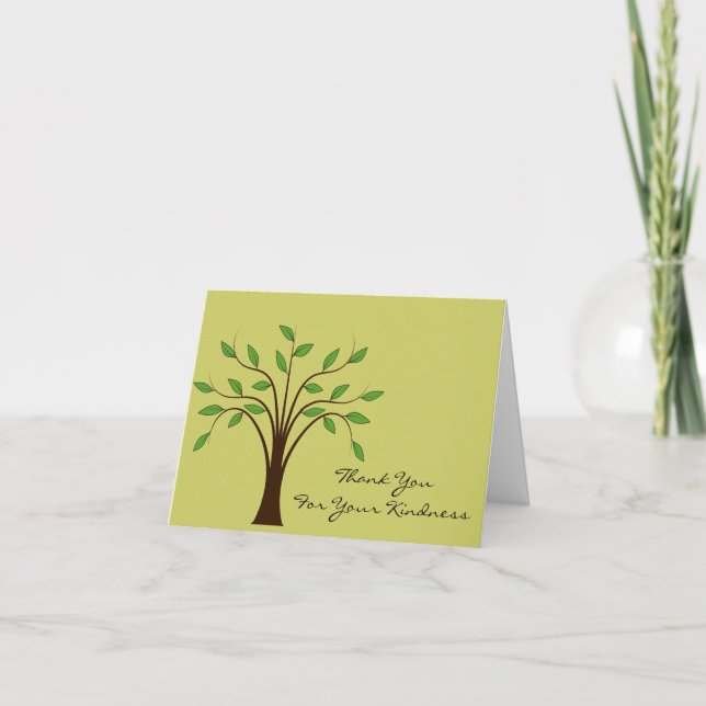 Tree of Life Thank You For Your Kindness Custom Card (Front)