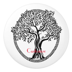 Tree of Life  Thunder_Cove Ceramic Knob