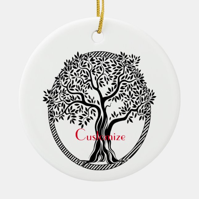 Tree of Life  Thunder_Cove   Ceramic Ornament (Front)