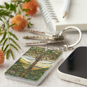 Tree of Life/Tiffany Stained Glass Window Keychain