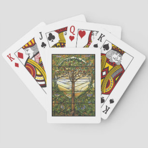 Tree of Life/Tiffany Stained Glass Window Playing Cards