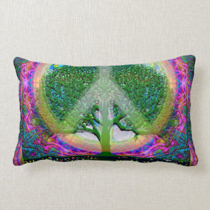 Tree of Life Unity and Peace Lumbar Pillow
