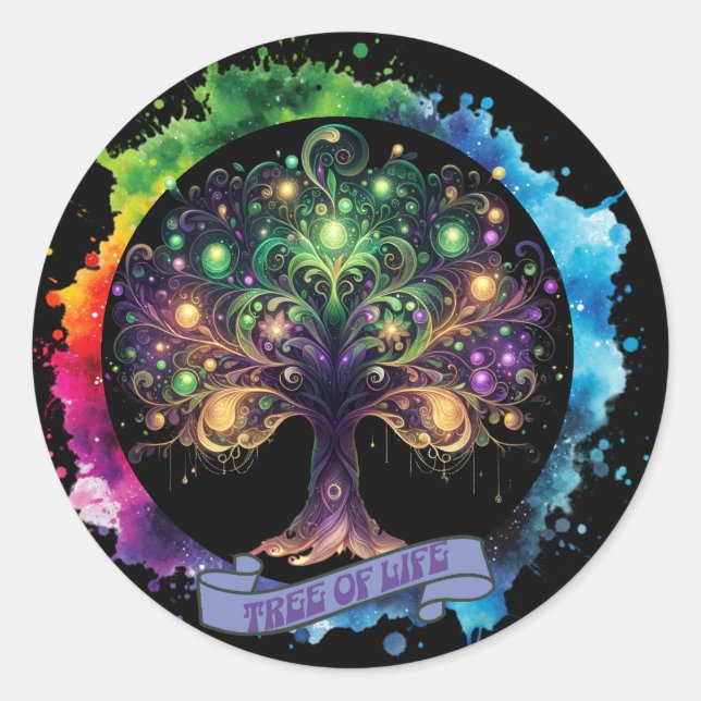 Tree of Life v2 Classic Round Sticker (Front)