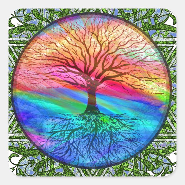 Tree of Life - Vitality Square Sticker (Front)