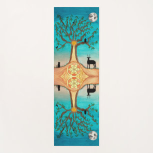 Tree of Life Watercolor Yoga Mat