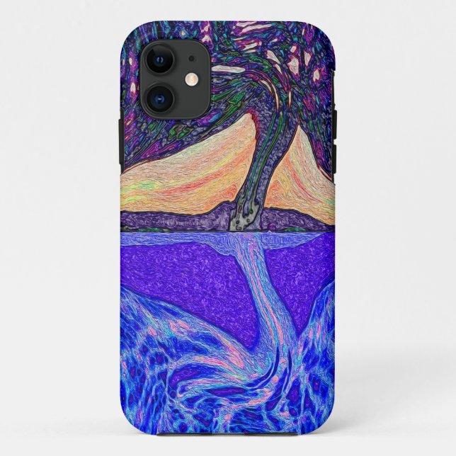Tree of Life Water's Reflection features a tree of Case-Mate iPhone Case (Back)