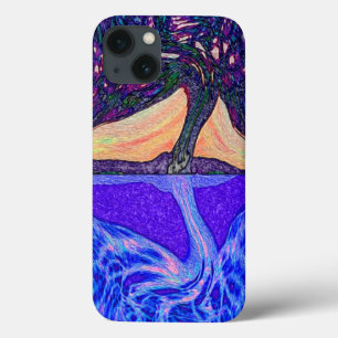 Tree of Life Water's Reflection features a tree of iPhone 13 Case