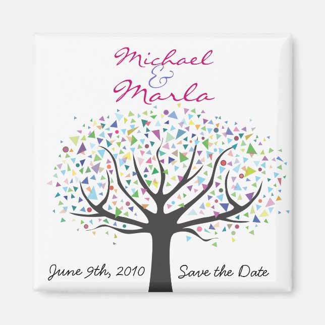 Tree of Life Wedding Save the Date Magnet (Front)