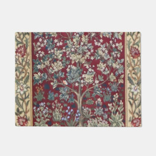 Tree Of Life William Morris Red Doormat