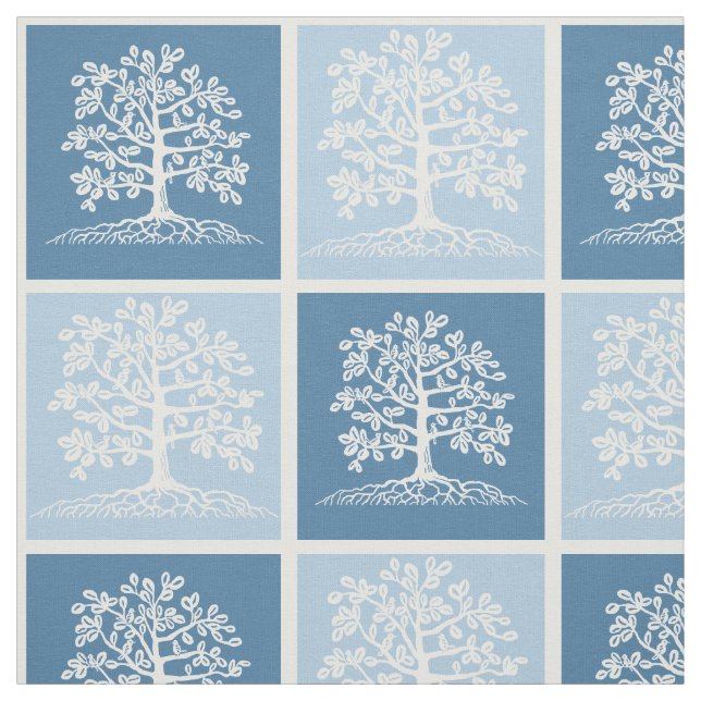 Tree of life with birds fabric (Swatch)