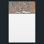 Tree of Life with Birds Stationery<br><div class="desc">Lovely image of Tree of Life and birds. Fine Art Nouveau image originally by Gustav Klimt. This artwork has been colour enhanced with bright oranges and turquoise.</div>