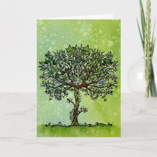 Tree of Life with Heartfelt Love Sympathy Card (Front)