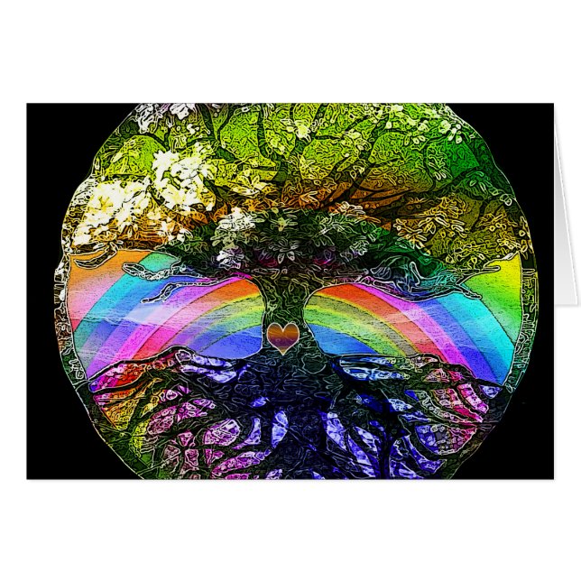 Tree of Life with Rainbow Heart (Front Horizontal)
