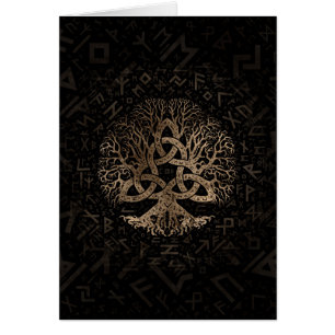 Tree of life with Triquetra on Futhark pattern