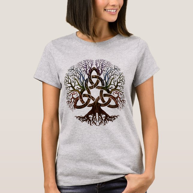 Tree of life with Triquetra T-Shirt (Front)