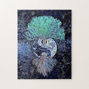Tree of Life with Yin Yang Jigsaw Puzzle