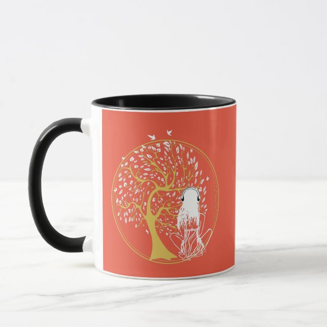 tree of life woman on meditation   mug (Left)