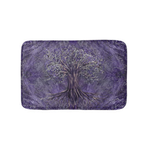Tree of life -Yggdrasil Amethyst and silver Bath Mat