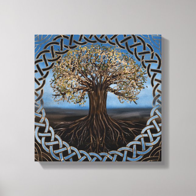 Tree of life -Yggdrasil drawing Canvas Print (Front)
