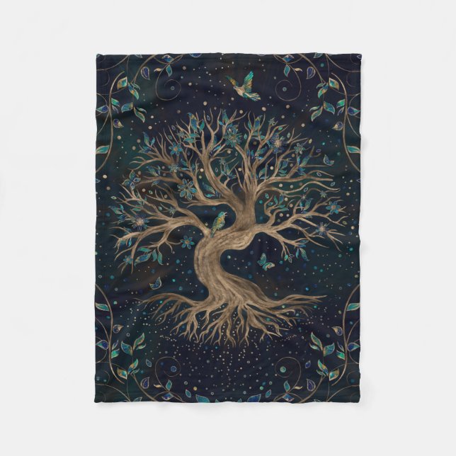 Tree of Life - Yggdrasil Fleece Blanket (Front)