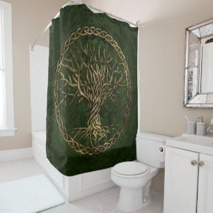 Tree of life -Yggdrasil -green and gold