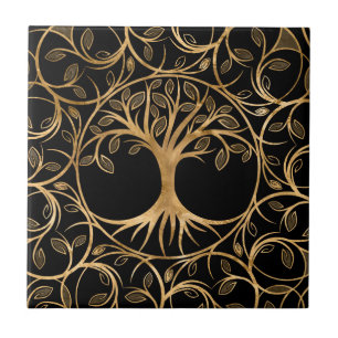 Tree of life - Yggdrasil Mandala frame Tile