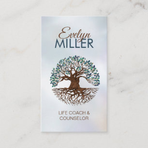Tree of life - Yggdrasil - Marble Leaves Business  Business Card