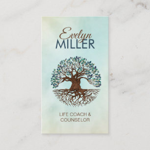 Tree of life - Yggdrasil - Marble Leaves Business Card