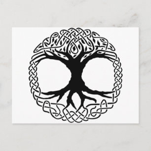 Tree of Life Yggdrasil Norse wicca mythology Postcard