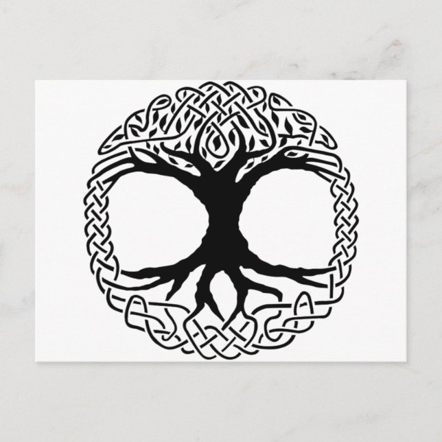 Tree of Life Yggdrasil Norse wicca mythology Postcard (Front)