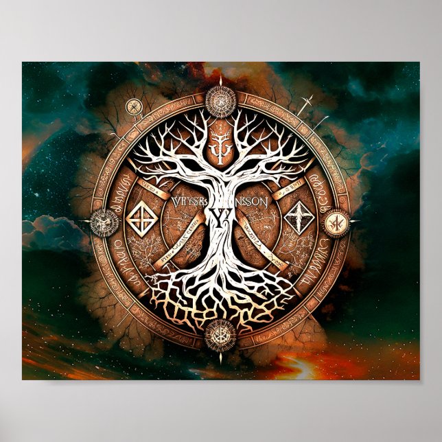 Tree of Life Yggdrasil Poster (Front)