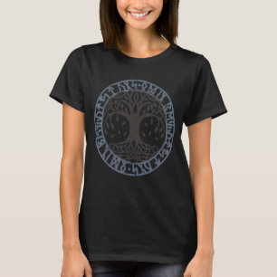 Tree Of Life Yggdrasil Viking Norse Mythology Worl T-Shirt