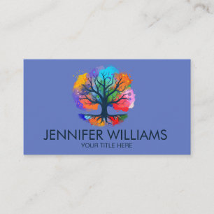Tree of life - Yggdrasil - Watercolor ink  Business Card