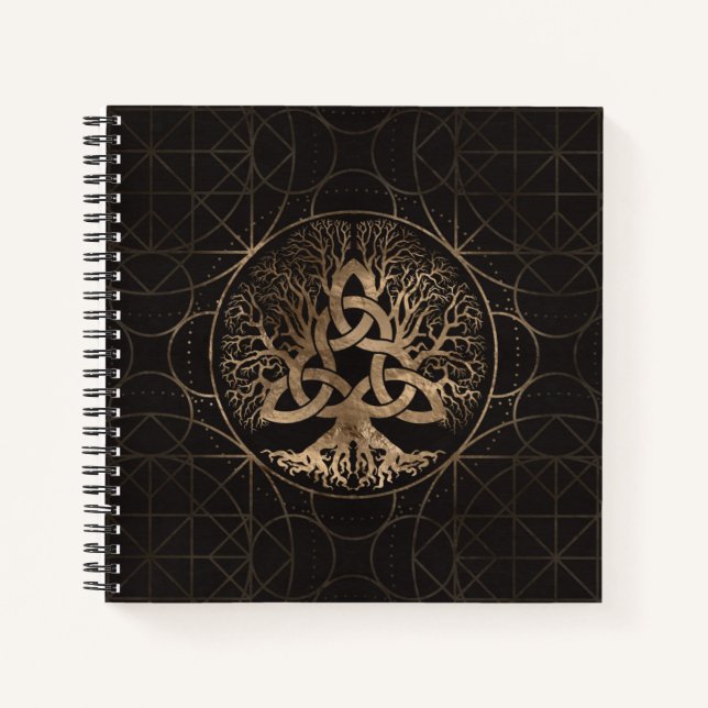 Tree of life -Yggdrasil with Triquetra Notebook (Front)