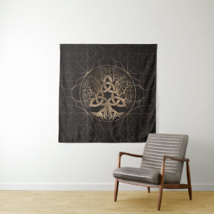 Tree of life -Yggdrasil with Triquetra Tapestry