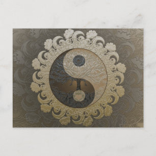 Tree of Life Yin Yang by Amelia Carrie Postcard