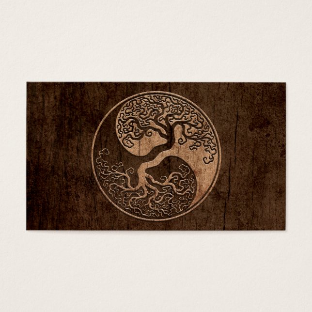 Tree of Life Yin Yang with Wood Grain Effet (Devant)