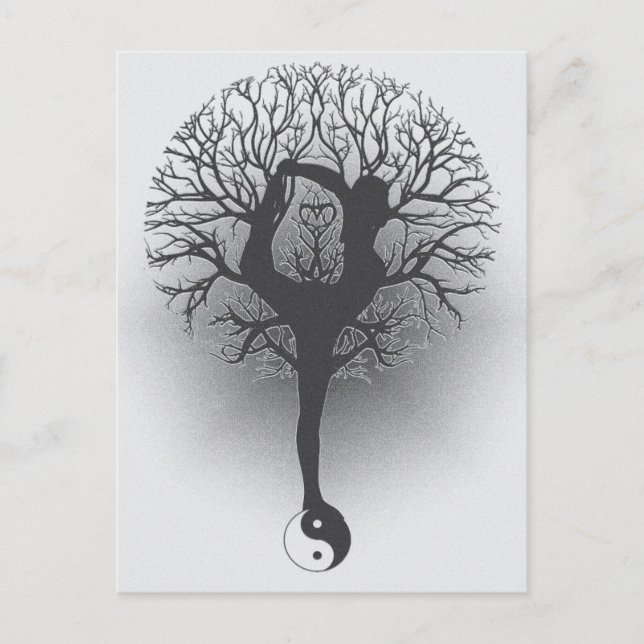 Tree of Life Yin Yang Yoga Postcard (Front)
