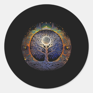Tree Of Life Yoga Zen Namaste Meditation Classic Round Sticker