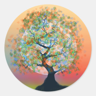Tree of Light with Moon Stickers